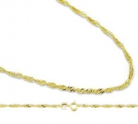Mens Womens 14k Yellow Gold Necklace Twist Singapore Chain Solid 0.9mm Mens Womens 14k Yellow Gold Necklace Twist Singapore Chain Solid 0.9mm