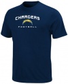 NFL Mens San Diego Chargers Line Of Scrimmage V Athletic Navy Short Sleeve Crew Neck Tee