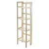 Winsome Wood Folding 4-Tier Shelf, Natural