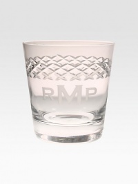 Retro-inspired double old fashioned glasses for the whiskey lover in the household crafted with sparkling faceted diamond cuts and engraved for a personal touch. Set of 4Clear glass4 highDishwasher safeImportedFOR PERSONALIZATIONSelect a quantity, then scroll down and click on PERSONALIZE & ADD TO BAG to choose and preview your personalization options. Please allow 2 weeks for delivery. Retro-inspired double old fashioned glasses for the whiskey lover in the household crafted with sparkling faceted diamond cuts and engraved for a personal touch. Set of 4Clear glass4 highDishwasher safeImportedFOR PERSONALIZATIONSelect a quantity, then scroll down and click on PERSONALIZE & ADD TO BAG to choose and preview your personalization options. Please allow 2 weeks for delivery.