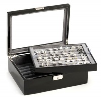 Deluxe Cufflinks Collector's Storage Case Black Oak Deluxe Cufflinks Collector's Storage Case Black Oak