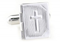 Mfys Frame Design Cross Silver Cufflinks for Men with Cufflink Box Mfys Frame Design Cross Silver Cufflinks for Men with Cufflink Box