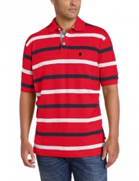 IZOD Men's Short Sleeve Stripe Oxford Pique Polo IZOD Men's Short Sleeve Stripe Oxford Pique Polo