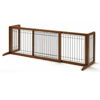 Richell Wood Freestanding Pet Gate, Large, Autumn Matte Finish Richell Wood Freestanding Pet Gate, Large, Autumn Matte Finish