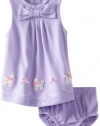 Hartstrings Baby-girls Newborn Sleeveless Dress and Diaper Cover, Poetic Lavender, 6-9 Months