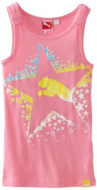 Puma - Kids Girls 7-16 Starburst Tank Shirt, Pink, Medium Puma - Kids Girls 7-16 Starburst Tank Shirt, Pink, Medium