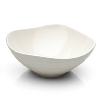 Mikasa Swirl Square 9-Inch Vegetable Bowl, White