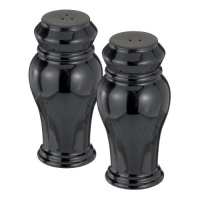 Grasslands Road, Art of Entertaining, 2-1/4-Inch by 4-1/2-Inch, Black, Salt and Pepper Shakers Set Grasslands Road, Art of Entertaining, 2-1/4-Inch by 4-1/2-Inch, Black, Salt and Pepper Shakers Set