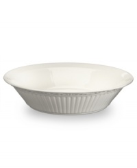 From Mikasa's collection of dinnerware and dishes, the neoclassical Italian Countryside pie dish brings the ease of sunny Italy to your informal entertaining. In creamy white glazed ironstone, it has a elegantly flared rim to showcase a flaky sweet or savory pie crust. From Mikasa's collection of dinnerware and dishes, the neoclassical Italian Countryside pie dish brings the ease of sunny Italy to your informal entertaining. In creamy white glazed ironstone, it has a elegantly flared rim to showcase a flaky sweet or savory pie crust.