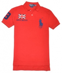 Polo Ralph Lauren Men Custom fit Flag & Big Pony Logo Polo T-shirt - Great Britain Polo Ralph Lauren Men Custom fit Flag & Big Pony Logo Polo T-shirt - Great Britain