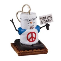 3 Decorative S'mores Peace, Love, & S'mores Man Christmas Ornament 3 Decorative S'mores Peace, Love, & S'mores Man Christmas Ornament