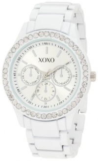 XOXO Women's XO5408 White Bracelet With Rhinestones Accent Watch XOXO Women's XO5408 White Bracelet With Rhinestones Accent Watch
