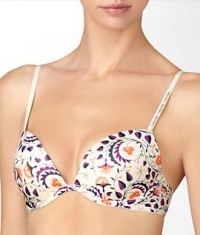 ck one Women's Microfiber Push Up Bra, Pompous Peacock Print, 32A ck one Women's Microfiber Push Up Bra, Pompous Peacock Print, 32A
