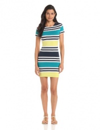 French Connection Women's Multi Jag Stripe Dress French Connection Women's Multi Jag Stripe Dress