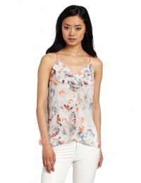 Rebecca Taylor Women's Misty Garden Cami, Coral/Grey, 2 Rebecca Taylor Women's Misty Garden Cami, Coral/Grey, 2