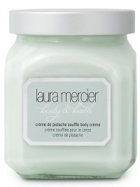 Laura Mercier Crème de Pistache Soufflé Body Crème is an ultra-whipped scented body crème that provides luxurious all-day moisture protection without being too heavy or greasy. Vitamins A, C and E are powerful antioxidants that smooth and protect the skin, while Pistachio Butter moisturizes the skin. Crème de Pistache is a decadent blend of gourmande ingredients inspired by the nutty aromas of pistachio desserts. Laura Mercier Crème de Pistache Soufflé Body Crème is an ultra-whipped scented body crème that provides luxurious all-day moisture protection without being too heavy or greasy. Vitamins A, C and E are powerful antioxidants that smooth and protect the skin, while Pistachio Butter moisturizes the skin. Crème de Pistache is a decadent blend of gourmande ingredients inspired by the nutty aromas of pistachio desserts.
