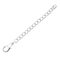 Silver Plated Chain Necklace Extender - 2 Inch W/ Lobster Clasp (5) Silver Plated Chain Necklace Extender - 2 Inch W/ Lobster Clasp (5)