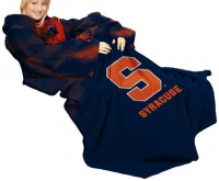 NCAA Syracuse Orange Comfy Throw Blanket with Sleeves, Smoke Design NCAA Syracuse Orange Comfy Throw Blanket with Sleeves, Smoke Design