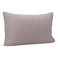 Alternating bands of luxurious matte and shiny silk, trimmed in airy chiffon elevate a simple bedding ensemble. Duvet and shams reverse to solid cotton. Alternating bands of luxurious matte and shiny silk, trimmed in airy chiffon elevate a simple bedding ensemble. Duvet and shams reverse to solid cotton.