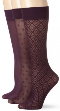 Ellen Tracy Women's 3 Pair Assorted Trouser Sock Ellen Tracy Women's 3 Pair Assorted Trouser Sock