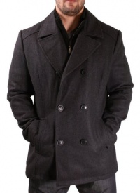 Kenneth Cole New York Wool Blend Peacoat Coat Jacket Gray Size M Kenneth Cole New York Wool Blend Peacoat Coat Jacket Gray Size M