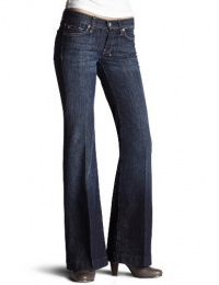 7 For All Mankind Women's Petite Dojo Trouser Jean in New York Dark 7 For All Mankind Women's Petite Dojo Trouser Jean in New York Dark
