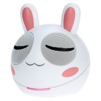 iKross white and Pink Rabbit Portable Mini Stereo Speaker for Blackberry, iPhone, iPod, iPad iKross white and Pink Rabbit Portable Mini Stereo Speaker for Blackberry, iPhone, iPod, iPad