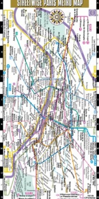 Streetwise Paris Metro Map - Laminated Paris Metro Map - Folding pocket & wallet size metro map for travel