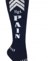 MOXY Socks Sergeant Pain Black with White Knee-High Crossfit Deadlift Socks