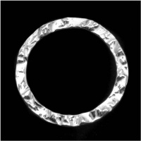 Sterling Silver Hammered Round Ring Link Pendant 23mm Sterling Silver Hammered Round Ring Link Pendant 23mm