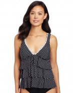 Kenneth Cole Reaction Women's Dive Dot Tiered Tank