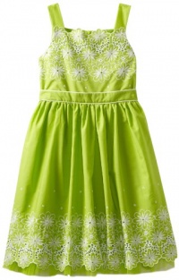 Bloome Girls 7-16 Eyelet Occasion Dress, Lime, 7 Bloome Girls 7-16 Eyelet Occasion Dress, Lime, 7