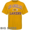 NBA Majestic Los Angeles Lakers Heart and Soul Big Sizes T-Shirt - Gold