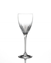 With flame-inspired cuts in dishwasher-safe crystal, the Lenox Firelight Signature wine glass accents formal settings with sheer brilliance. With flame-inspired cuts in dishwasher-safe crystal, the Lenox Firelight Signature wine glass accents formal settings with sheer brilliance.