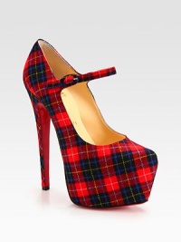 Rich canvas tartan on a sky-high platform silhouette, finished with an adjustable Mary Jane strap. Self-covered heel, 6 (150mm)Hidden platform, 2 (50mm)Compares to a 4 heel (100mm)Canvas tartan upperLeather lining and solePadded insoleMade in ItalyOUR FIT MODEL RECOMMENDS ordering one size up as this style runs small. Rich canvas tartan on a sky-high platform silhouette, finished with an adjustable Mary Jane strap. Self-covered heel, 6 (150mm)Hidden platform, 2 (50mm)Compares to a 4 heel (100mm)Canvas tartan upperLeather lining and solePadded insoleMade in ItalyOUR FIT MODEL RECOMMENDS ordering one size up as this style runs small.
