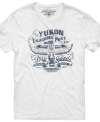 Capture the pioneer spirit of the West with this Yukon Post t-shirt from Lucky Brand. Capture the pioneer spirit of the West with this Yukon Post t-shirt from Lucky Brand.