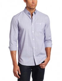 Calvin Klein Sportswear Men's Long Sleeve Mini Plaid Poplin Woven Shirt