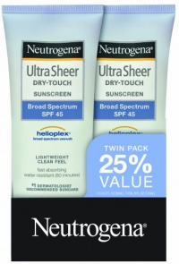 Neutrogena Ultra Sheer SPF 45 Twin Pack 3.0 Ounce Neutrogena Ultra Sheer SPF 45 Twin Pack 3.0 Ounce