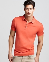 Super-soft cotton is at the core of this cool and comfortable polo from Elie Tahari. It feels great against the skin and works effortlessly wherever you go. Super-soft cotton is at the core of this cool and comfortable polo from Elie Tahari. It feels great against the skin and works effortlessly wherever you go.