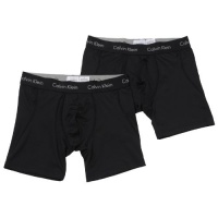 Calvin Klein Men's Microfiber Stretch 2 Pack Boxer Brief, Black, Large Calvin Klein Men's Microfiber Stretch 2 Pack Boxer Brief, Black, Large