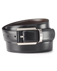 A versatile modern belt that swaps black for brown makes everyday sense. Each side is crafted in exceptional leather from Montblanc. A versatile modern belt that swaps black for brown makes everyday sense. Each side is crafted in exceptional leather from Montblanc.