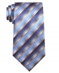 Spruce up your Monday through Friday look with this striped silk tie from John Ashford. Spruce up your Monday through Friday look with this striped silk tie from John Ashford.