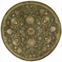 Nourison JA46 Jaipur Round Hand Tufted Area Rug, 6-Feet, Green Nourison JA46 Jaipur Round Hand Tufted Area Rug, 6-Feet, Green