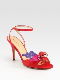 Sleek leather silhouette held in place by an adjustable ankle strap, enlivened by an abstract flower embellishment. Self-covered heel, 3½ (90mm)Leather upper with metallic leather trimLeather lining and solePadded insoleImportedOUR FIT MODEL RECOMMENDS ordering true size. Sleek leather silhouette held in place by an adjustable ankle strap, enlivened by an abstract flower embellishment. Self-covered heel, 3½ (90mm)Leather upper with metallic leather trimLeather lining and solePadded insoleImportedOUR FIT MODEL RECOMMENDS ordering true size.