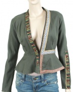 RACHEL Rachel Roy Jacket - Army Green Jersey Wander Jacket US 4