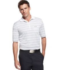 Breaking a sweat has never felt so good in this Greg Norman for Tasso Elba performance polo featuring PlayDry® technology for increased comfort and cooling. Breaking a sweat has never felt so good in this Greg Norman for Tasso Elba performance polo featuring PlayDry® technology for increased comfort and cooling.