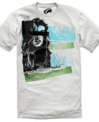 Shield your eyes for style. This T shirt from Ecko Unltd revs up your basics with a cool graphic. Shield your eyes for style. This T shirt from Ecko Unltd revs up your basics with a cool graphic.