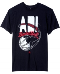 Take the court! Prepare to get your game on in one of these comfortable graphic t-shirts from adidas. Take the court! Prepare to get your game on in one of these comfortable graphic t-shirts from adidas.