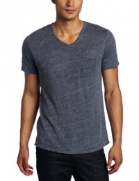 Joe's Jeans Men's Heather Linen Short Sleeve V-Neck Tee