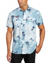 Nautica Men's Short Sleeve Allover Palm Print Nautica Men's Short Sleeve Allover Palm Print